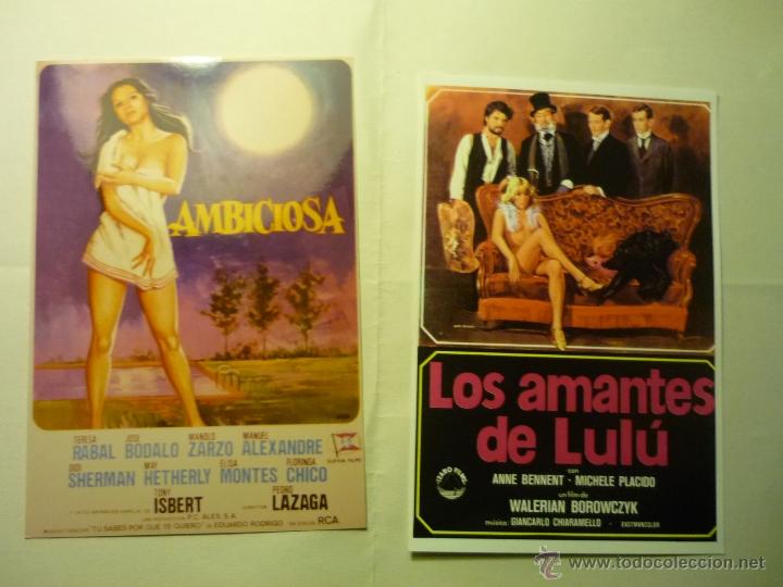 Kino: LOTE REPRODUCCIONES PELICULAS EROTICAS PAPEL Y FOTO AMANTES DE LULU .-AMBICIOSA