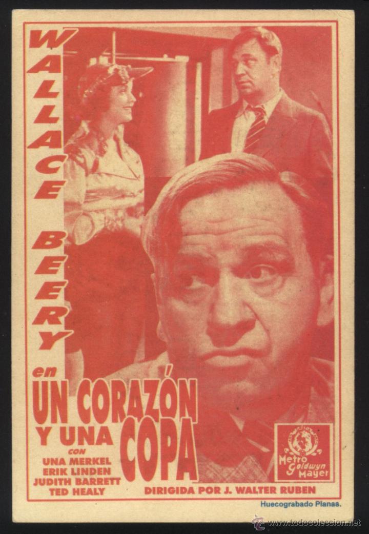 Cine: Q-04443- UN CORAZ&Oacute;N EN UNA COPA (Good Old Soak) Wallace Berry - Una Merkel - Eric Linden