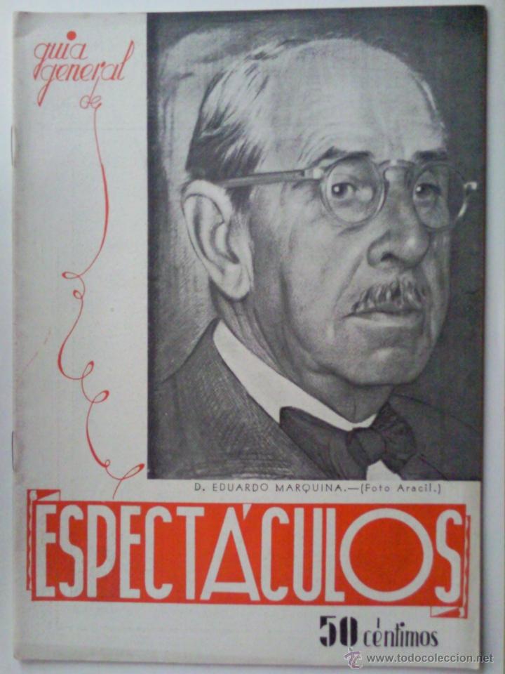 Cine: REVISTA GUIA GENERAL DE ESPECTACULOS, - D. EDUARDO MARQUINA, N&ordm; 2, ENERO 1944