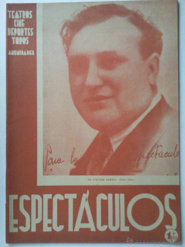 Cine: REVISTA GUIA GENERAL DE ESPECTACULOS, - EL PASTOR POETA, N&ordm; 14, MARZO 1944