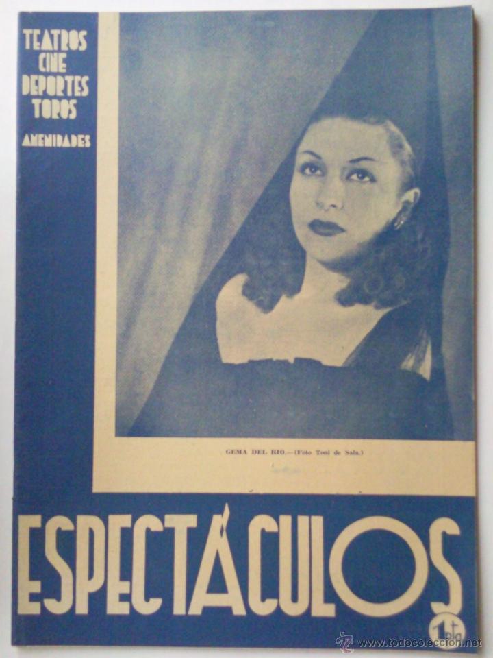 Cine: REVISTA GUIA GENERAL DE ESPECTACULOS, - GEMA DEL RIO, N&ordm; 16, ABRIL 1944