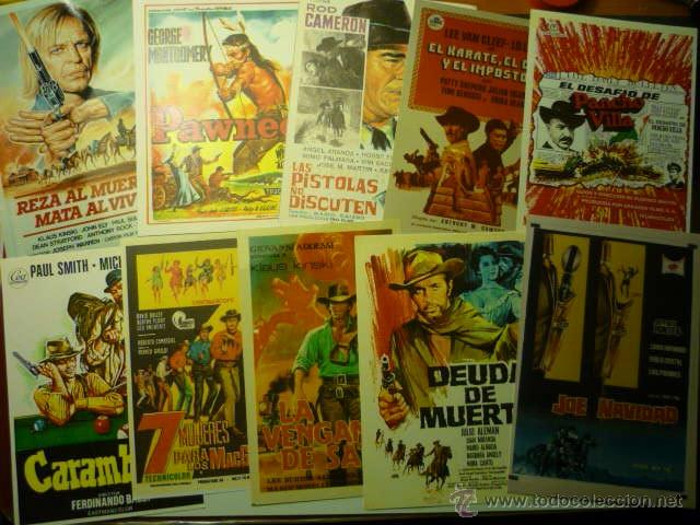 Kino: lote reproducciones papel y foto spagheti western