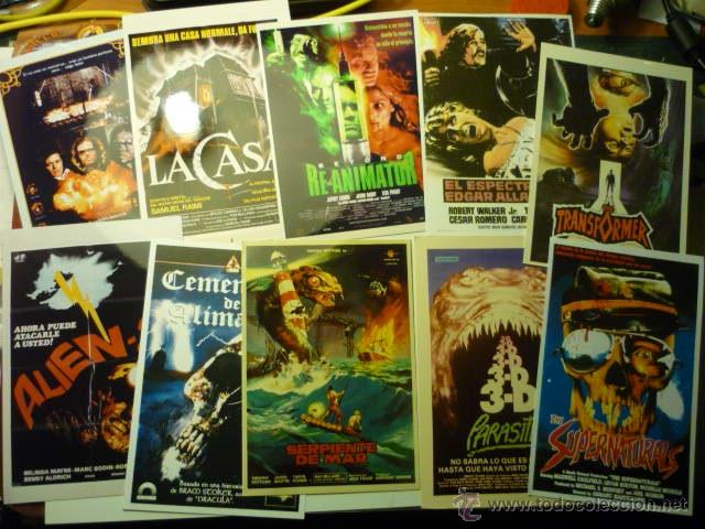 Kino: lote reproducciones papel y foto peliculas terror