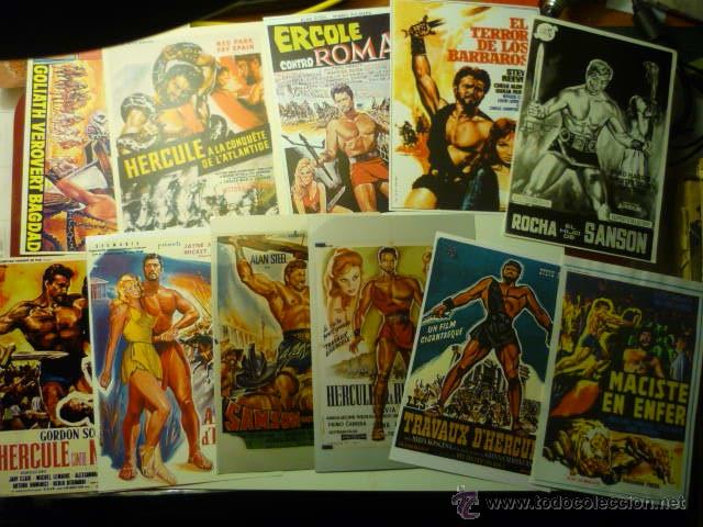 Kino: lote reproducciones papel y foto peliculas peplums