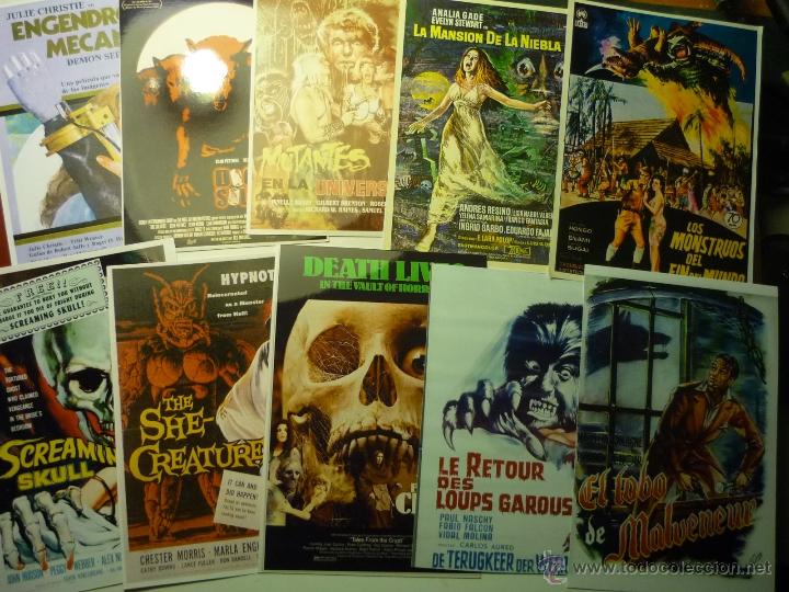 Kino: lote reprod.peliculas terror todos los tiempos.-en foto principalmente.-carteles espa&ntilde;oles y extranj