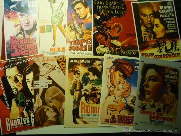 Kino: lote reproducciones papel y foto peliculas belicas