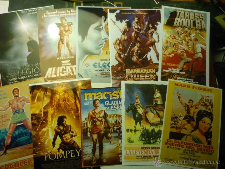 Kino: lote reproducciones papel y foto peliculas de romanos, peplums, etc.