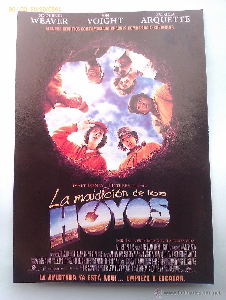 Kino: Folleto de Mano. Pel&iacute;cula La maldici&oacute;n de los hoyos. Sigourney Weawer. Jon Voight. Andrew Davis
