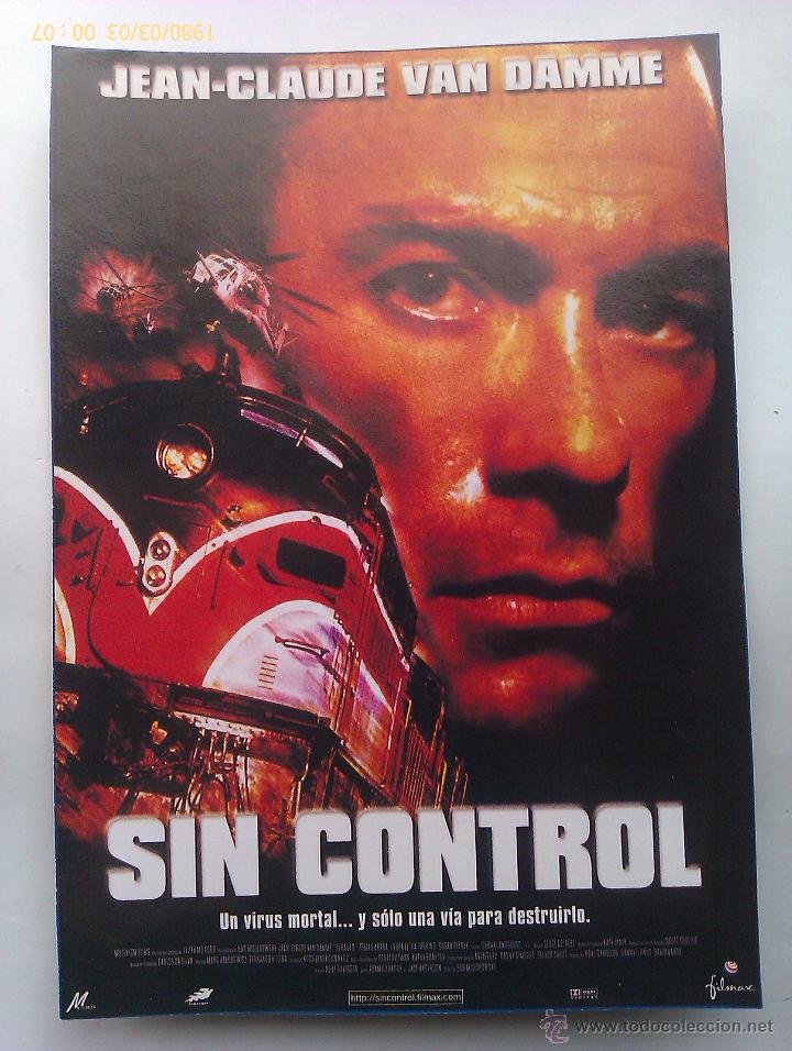 Kino: Folleto de Mano. Pel&iacute;cula Sin control. Jean-Claude Van Damme. Laura Elena Harring. Bob Misiorowski.