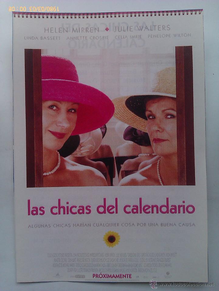 Kino: Folleto de Mano. Pel&iacute;cula Las chicas del calendario. Helen Mirren. Julie Walters. Nigel Cole
