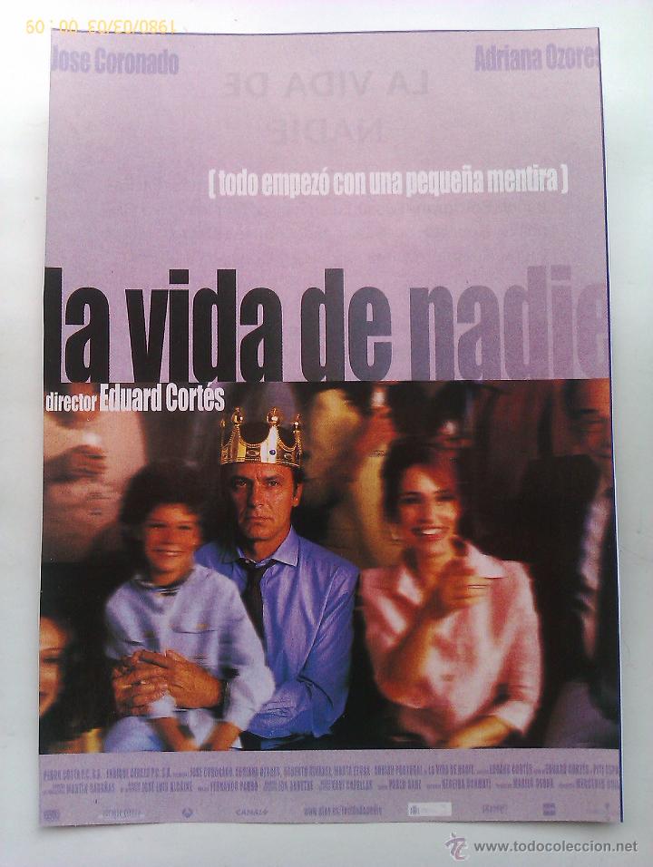 Kino: Folleto Mano. Pel&iacute;cula La vida de nadie. Jos&eacute; Coronado. Adriana Ozores. Marta Etura. Eduard Cort&eacute;s
