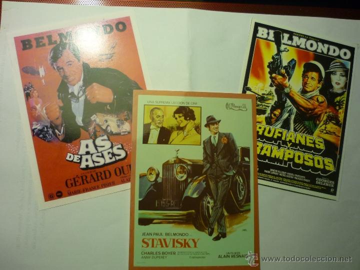 Kino: lote reproducciones papel y foto peliculas de j.paul belmondo