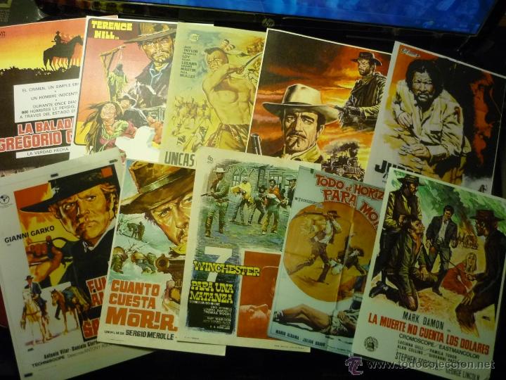 Kino: lote reproducciones papel y foto spaghettis westerns