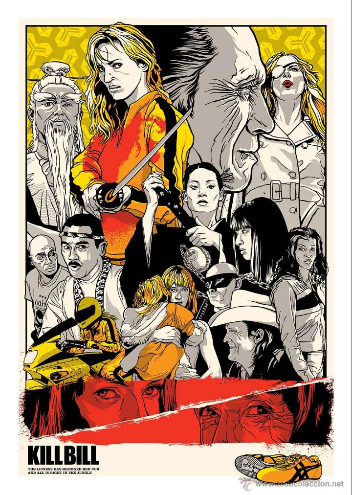 Cine: KILL BILL. QUENTIN TARANTINO. L&Aacute;MINA CARTEL DE CINE 45 X 32 CMS.