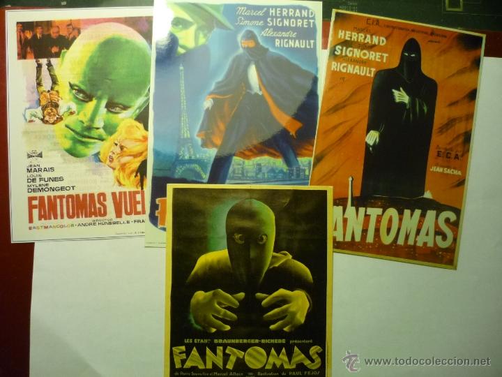 Kino: lote reprod. papel y foto peliculas personaje fantomas