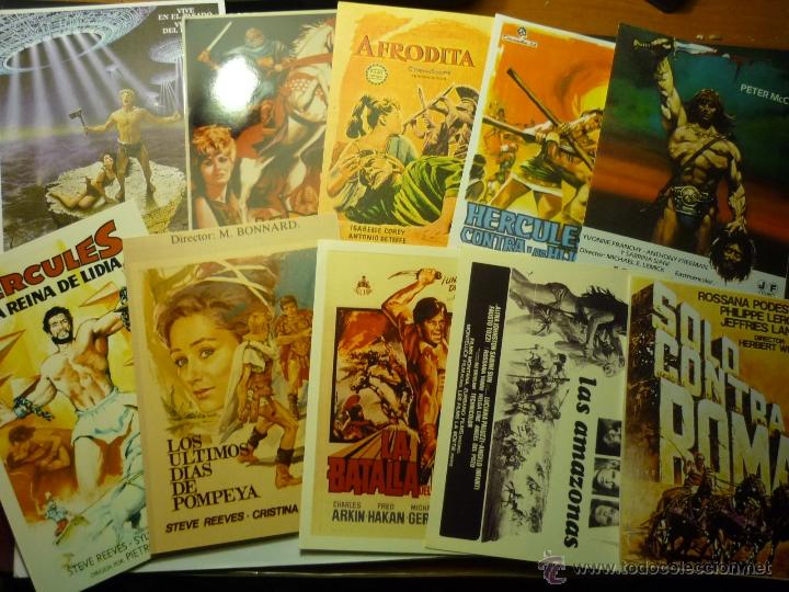 Kino: lote reproducciones peliculas peplums, romanos,  en papel y  foto