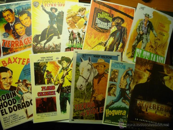 Kino: lote reproducciones peliculas oeste.-papel y foto