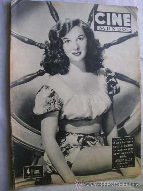 Cin&eacute;ma: CINE MUNDO. A&Ntilde;O 1, N&ordm; 25, 6 SEPTIEMBRE 1952. Susan Hayward