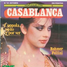 Cine: PAPELES DE CINE CASABLANCA - Nº 34 - 1983 MONTY PYTHON, CINE ESPAÑOL, ERIC ROHMER, FELLINI, COPPOLA. Lote 48147756