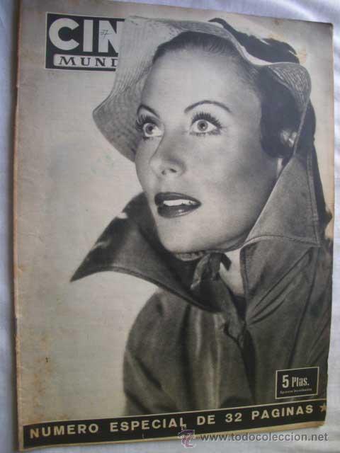 Cin&eacute;ma: CINE MUNDO. A&Ntilde;O 1, N&ordm; 37,  29 NOVIEMBRE 1952. Michele Morgan