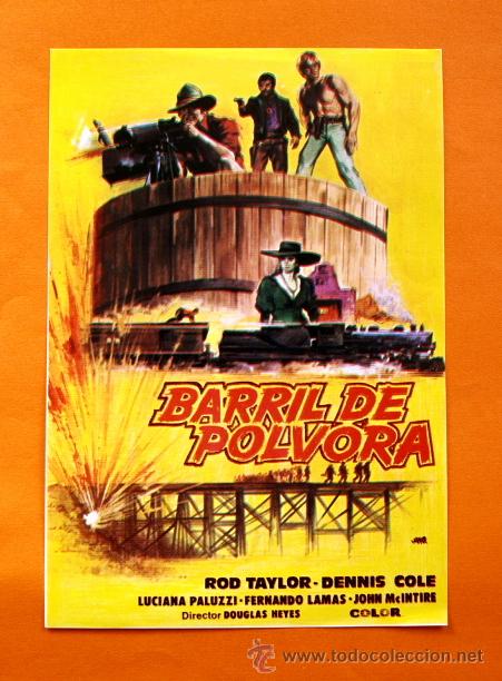Kino: FOLLETO DE MANO - BARRIL DE POLVORA - ROD TAYLOR, DENNIS COLE -