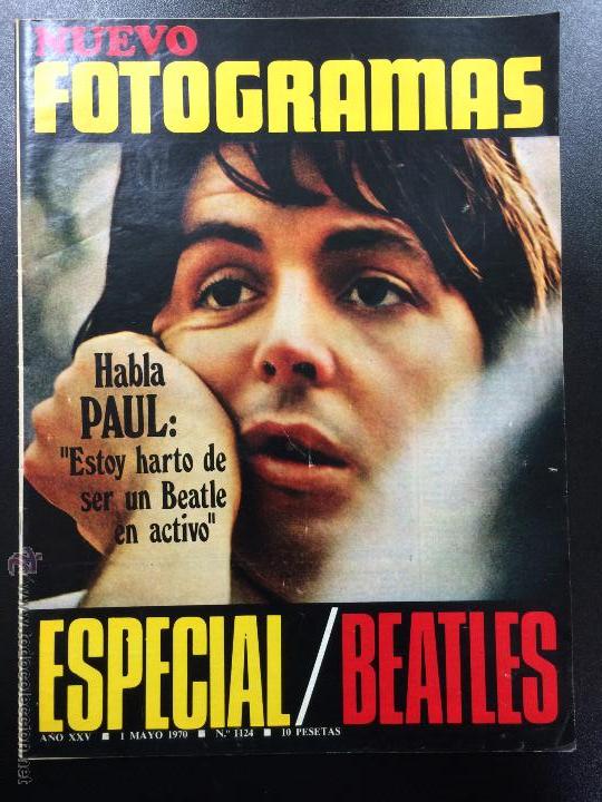 REVISTA NUEVO FOTOGRAMAS ESPECIAL THE BEATLES, 1 MAYO 1970, Nº 1124 - INCLUYE POSTER. (Cine - Revistas - Fotogramas)