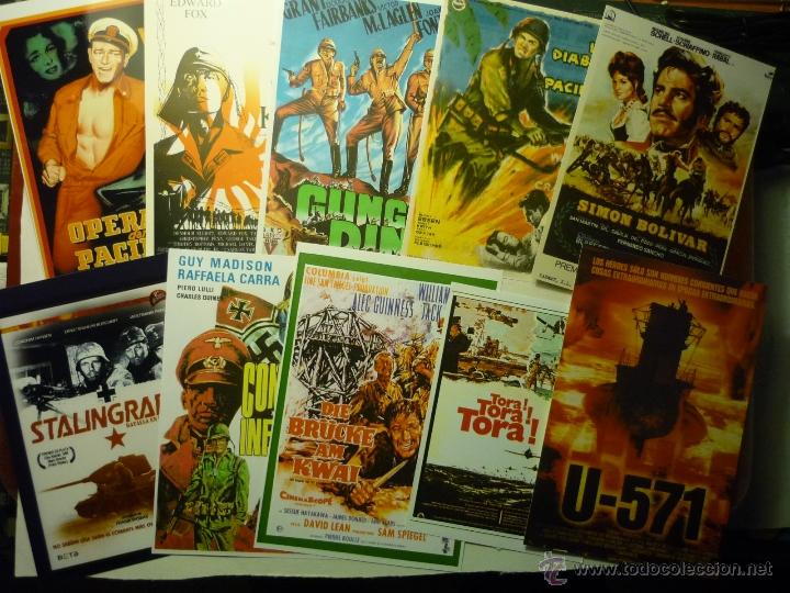 Kino: lote reproducc,papel y foto peliculas belicAS