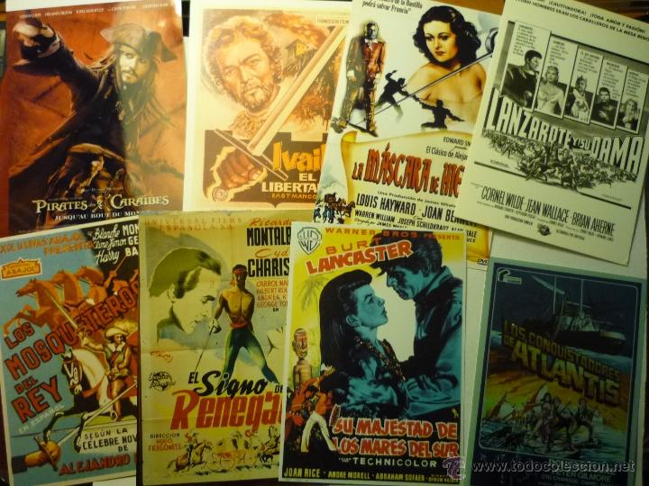 Kino: lote reproducciones papel ,foto,postal, peliculas aventuras