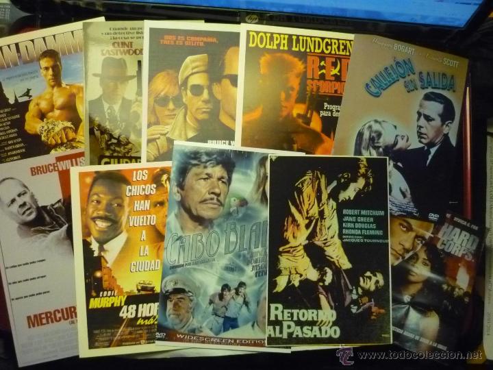 Kino: LOTE REPRODUCC.PAPEL Y FOTO DUROS DEL CINE.-WILLIS-BRONSON-VAN DAMME-BOGART...