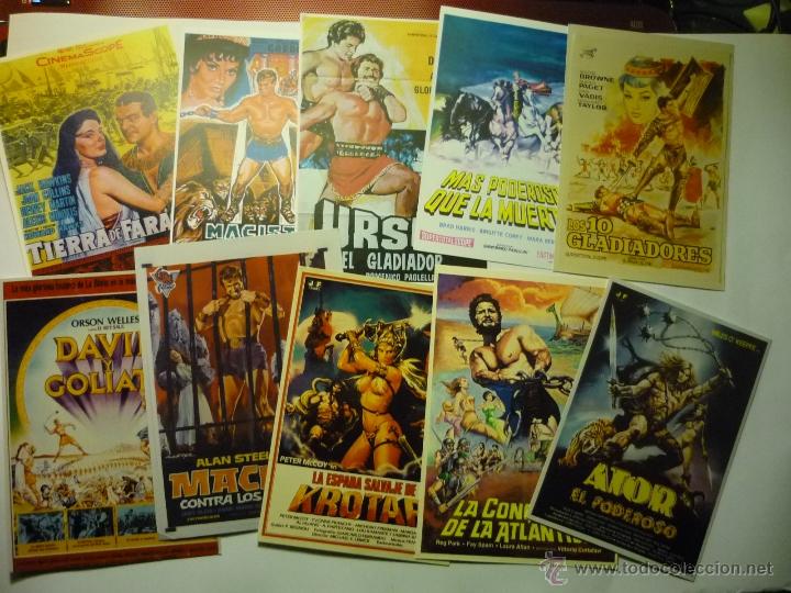 Kino: lote reproducciones peliculas romanos,peplums etc. papel y foto