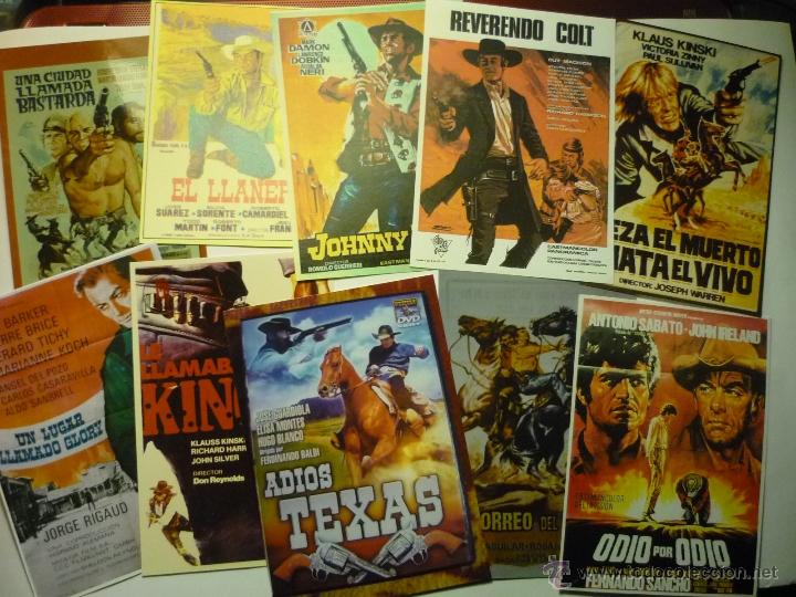 Kino: lote reproducciones papel y foto westerns spaghettis