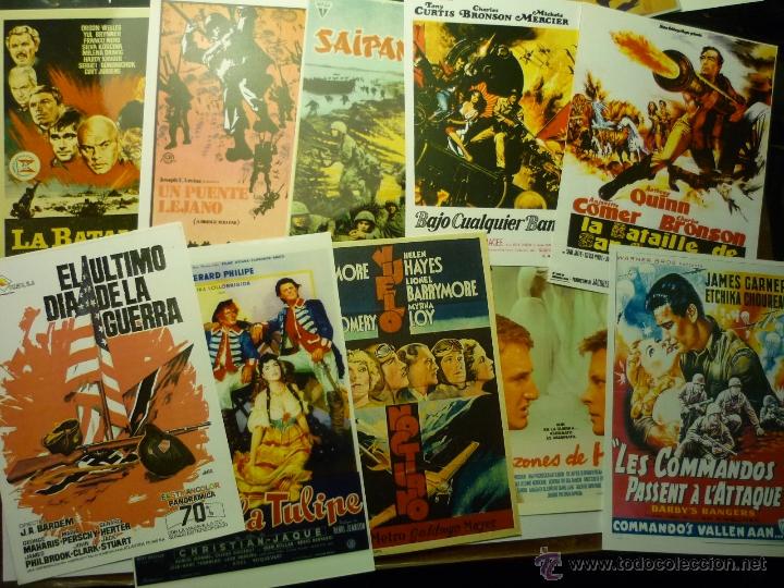 Kino: lote reproducc.cartelitos en papel y foto  peliculas belicas
