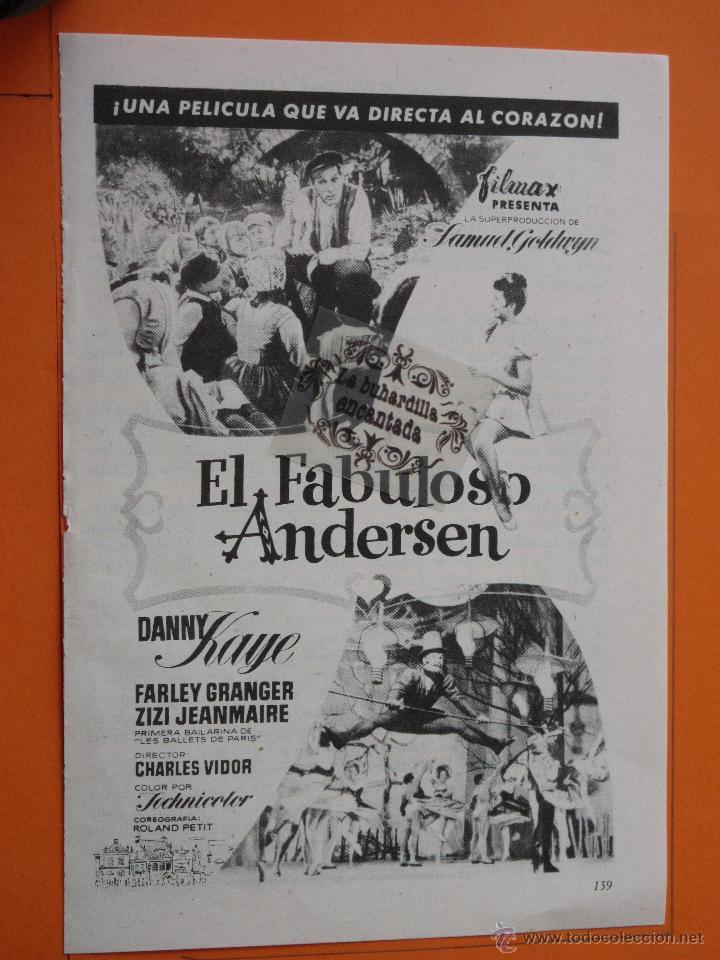 Kino: PUBLICIDAD 1956 - COLECCION CINE - CARTEL ANUNCIO EL FABULOSO ANDERSEN DANNY KAYE
