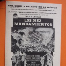 Cine: PUBLICIDAD 1959 - COLECCION CINE - CARTEL ANUNCIO LOS DIEZ MANDAMIENTOS CHARLTON HESTON YUL BRYNNER