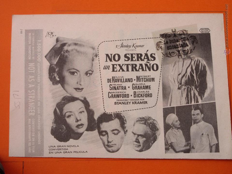Cine: PUBLICIDAD 1955 - COLECCION CINE -CARTEL ANUNCIO NO SERAS UN EXTRA&Ntilde;O OLIVIA HAVILLAND ROBERT MITCHUM