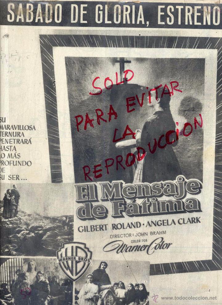 Kino: EL MENSAJE DE FATINA 1953  CINE HOJA REVISTA