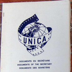 Cine: U.N.I.C.A. UNION INTERNATIONALE DU CINEMA D'AMATEUR, DOCUMENTS DU SECRETARIE 1968 34 PAGINAS 