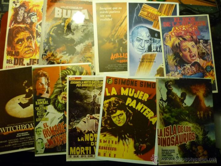 Kino: lote reproducciones peliculas terror en papel y foto