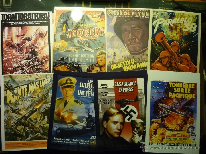 Kino: lote reproducciones peliculas belicas en papel y foto