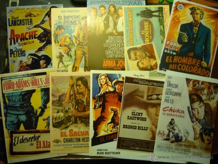 Kino: lote reproducciones papel y foto peliculas westerns usa