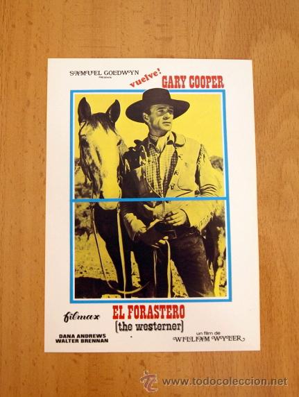 Cine: El forastero - Gary Cooper - Programa NO ORIGINAL DE EPOCA - Foto 1