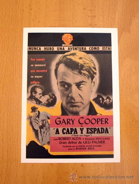 Cine: A capa y espada - Gary Cooper - Programa NO ORIGINAL DE EPOCA