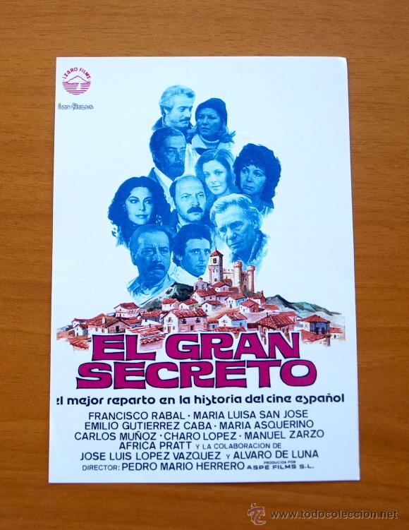 Kino: El gran secreto - Francisco Rabal, Maria Luisa San Jose, Alvaro de Luna, Jose Luis L&oacute;pez V&aacute;zquez