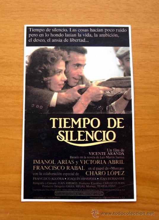 Cine: Tiempo de silencio - Imanol Arias, Victoria Abril, Francisco Rabal, Charo L&oacute;pez