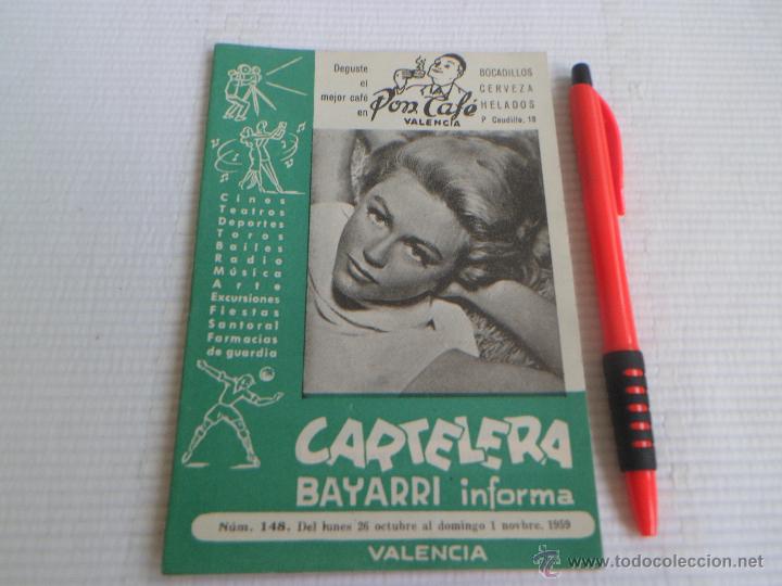 Cin&eacute;ma: CARTELERA BAYARRI ~ DOROTHY MALONE ~ 1959 ~ RARA