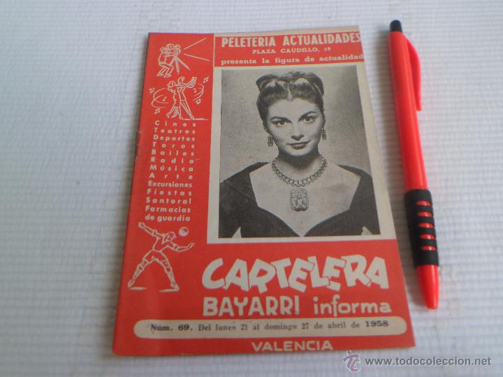 Cin&eacute;ma: CARTELERA BAYARRI ~ PIER ANGELI ~ 1958 ~ RARA