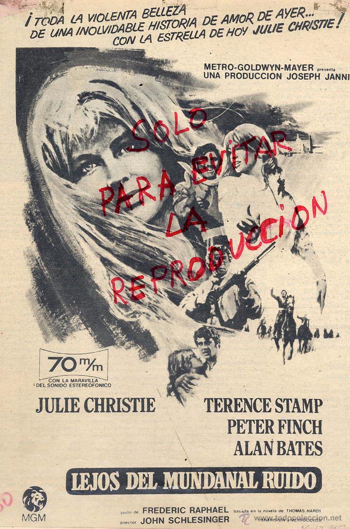 Kino: LEJOS DEL MUNDANAL RUIDO 1967 JULIE CHRISTIE HOJA REVISTA