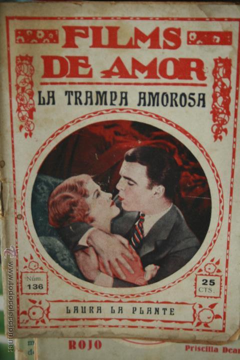 Cin&eacute;ma: NOVELA CINEMATOGRAFICA, FILMS DE AMOR, N&ordm; 136, LA TRAMPA AMOROSA ,CINE , ORIGINAL, LAURA LA PLANTE