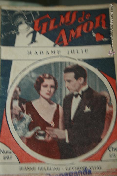 Cin&eacute;ma: NOVELA CINEMATOGRAFICA, FILMS DE AMOR,  N&ordm; 267, MADAME JULIE ,CINE, ORIGINAL, JEANNE HELBLING