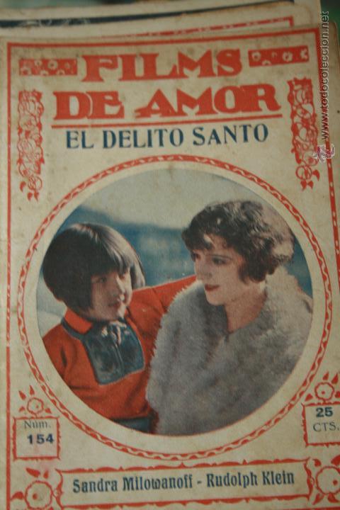 Cin&eacute;ma: NOVELA CINEMATOGRAFICA, FILMS DE AMOR,  N&ordm; 154, EL DELITO SANTO ,CINE, ORIGINAL, SANDRA MILOWANOFF